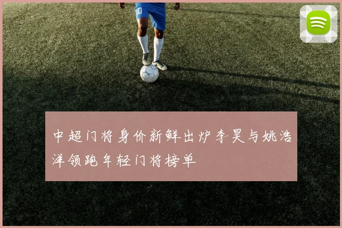中超门将身价新鲜出炉李昊与姚浩洋领跑年轻门将榜单